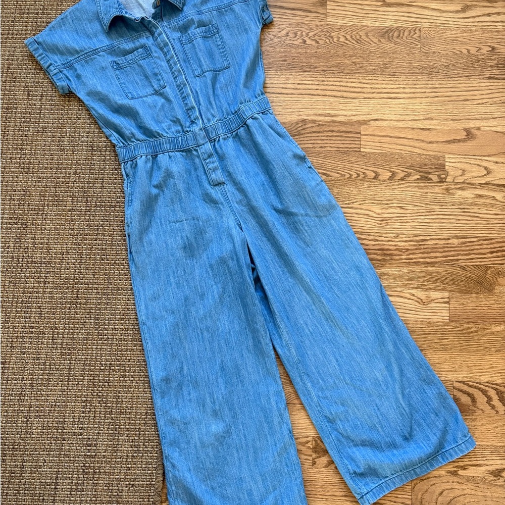 Cat & Jack Girls Size 10/12 Chambray Jumpsuit